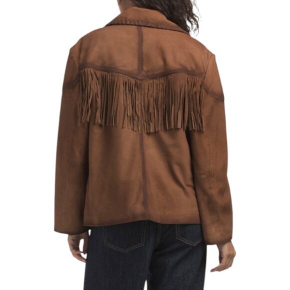 AVEC LES FILLES Suede Jacket Fringe Blazer - Picture 2 of 3